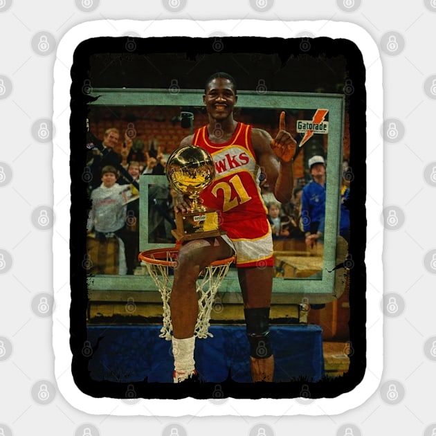 Dominique Wilkins - Winner of Slam Dunk Contest, 1985 Sticker by Wendyshopart